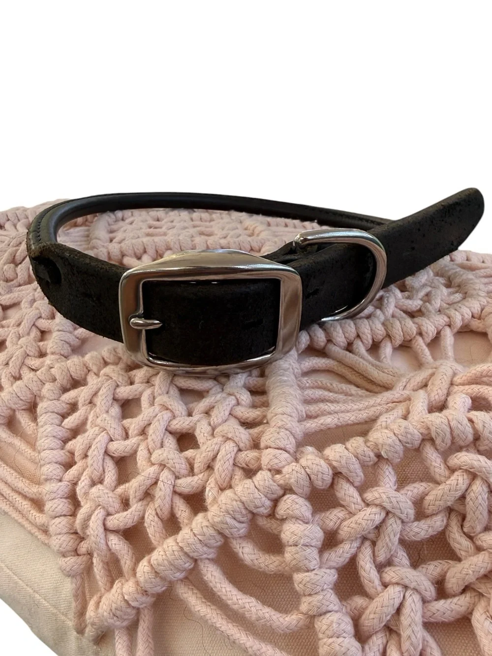 Perri's Leather Rolled Leather Dog Collar Black XL Amish Made